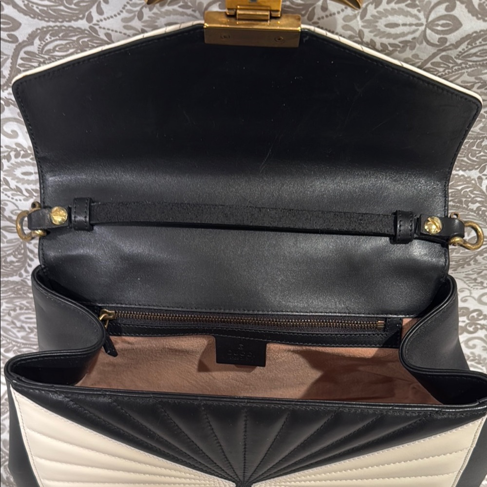 RARE GUCCI QUEEN MARGARET BAMBOO TOP HANDLE BAG - Picture 14 of 16